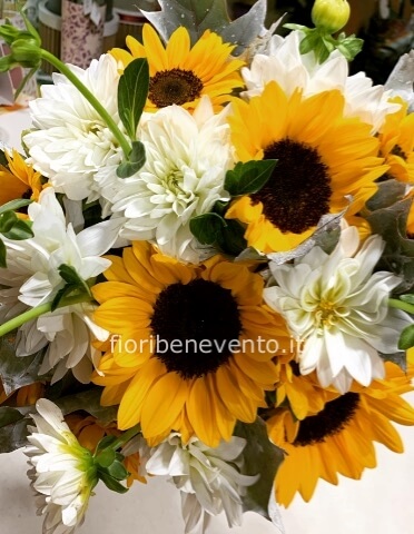 Bouquet girasoli e dalie